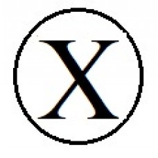 Бусины с буквами белые круглые X